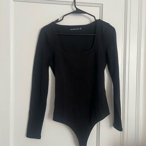 Abercrombie & Fitch Black Long Sleeve Bodysuit